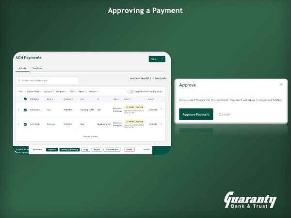 Approving a Payment